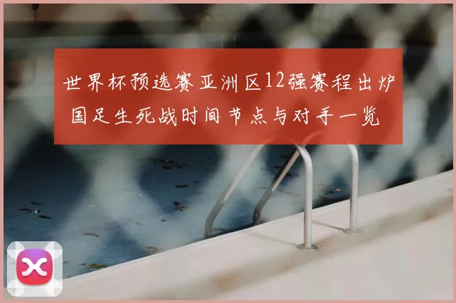 世界杯预选赛亚洲区12强赛程出炉 国足生死战时间节点与对手一览